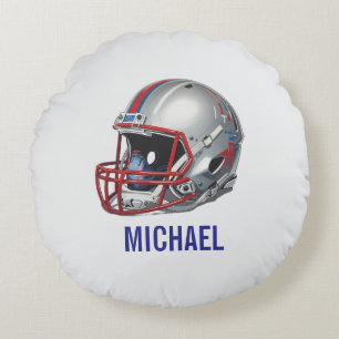 Coussins Ronds Casque de football de motivation inspirante nom