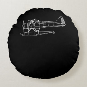 Coussins Ronds Castor sur flotteurs Pilote d'Avion de mer avant e