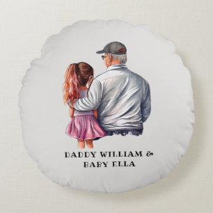 Coussins Ronds Caution père et fille (14)