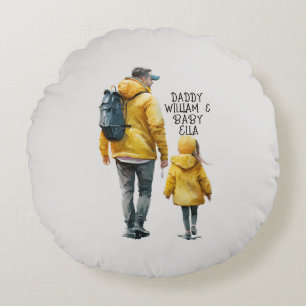 Coussins Ronds Caution père et fille (3)