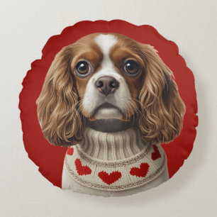 Coussins Ronds Cavalier Cœur d'amour