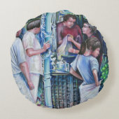 Coussins Ronds Ce ne sont pas des filles, ce sont des femmes (Dos)