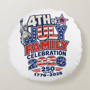 Coussins Ronds Célébration de la famille du 14 juillet 2026 250 A