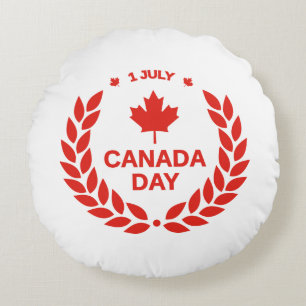 Coussins Ronds Célébration de la Fête du Canada – Fête canadienne
