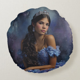 Coussins Ronds Céleste Quinceañera, personnalisé
