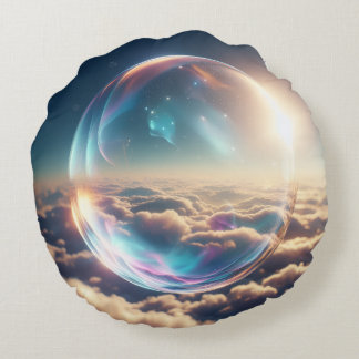 Coussins Ronds Celestial Bubble in the Sky