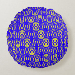Coussins Ronds Cellules bleues