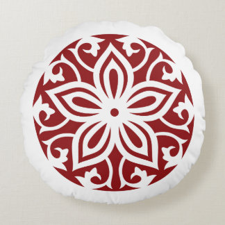 Coussins Ronds CERCLE TRIBAL Rouge DE LA VIE JAUNE Oreiller