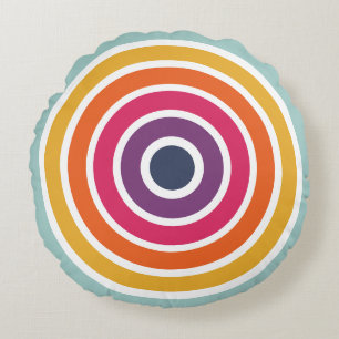Coussins Ronds Cercles colorés mignons Motif