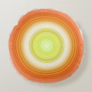 Coussins Ronds Cercles - couleurs agrumes