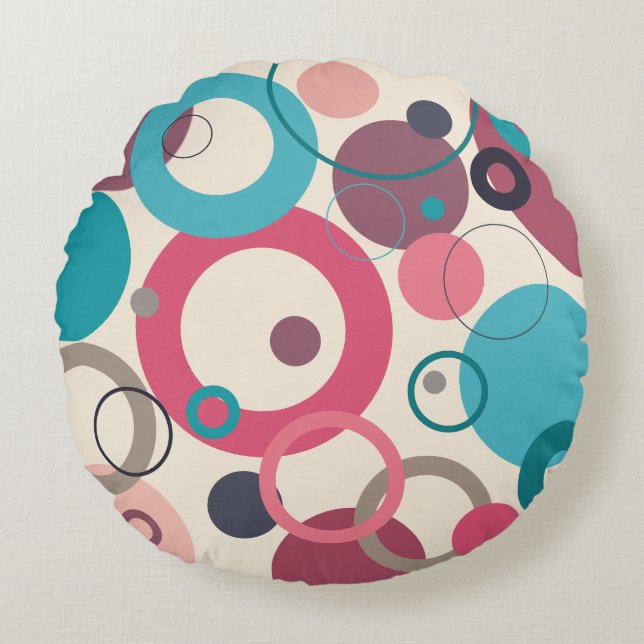 Coussins Ronds Cercles de l'horizon (Devant)