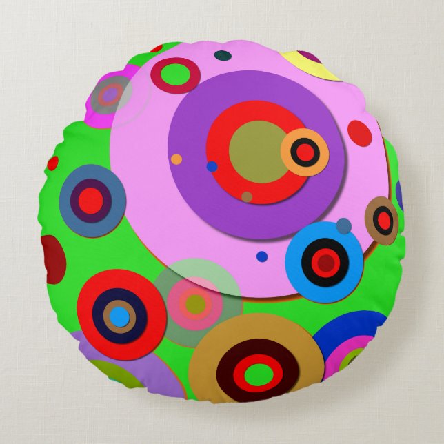 Coussins Ronds Cercles intérieurs #1 (Devant)