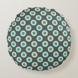 Coussins Ronds Cercles mixtes gris par Shirley Taylor