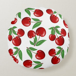 Coussins Ronds Cerises rouges partout sur Motif