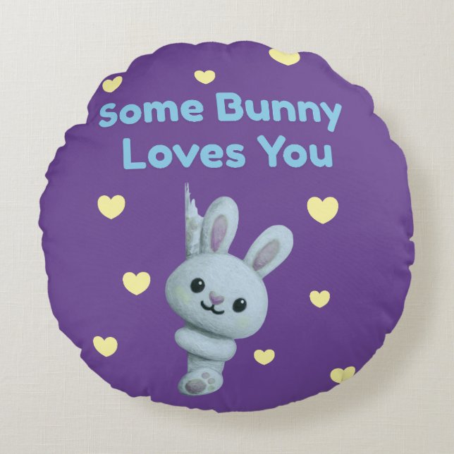 Coussins Ronds Certain Lapin T'aime (Devant)