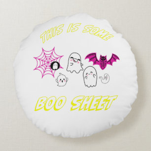 Coussins Ronds C'est du Feuillet de Chouette – Sarcasme d'Hallowe