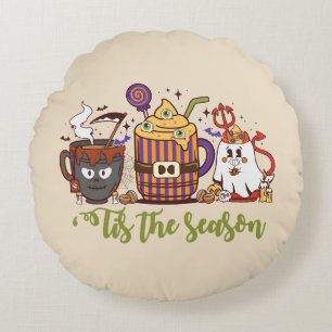 Coussins Ronds "C'Est La Saison Café Halloween