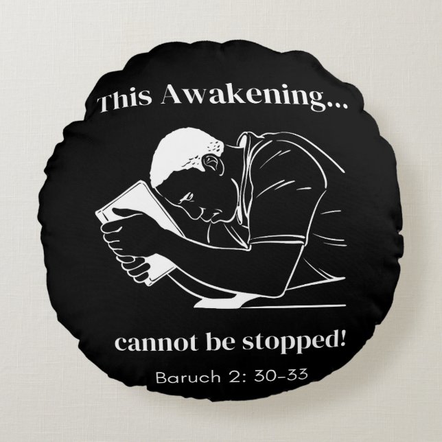 Coussins Ronds Cette conception d'éveil israélite (Devant)