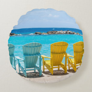 Coussins Ronds Chaise de plage des Caraïbes Oasis #2 #caribbean #
