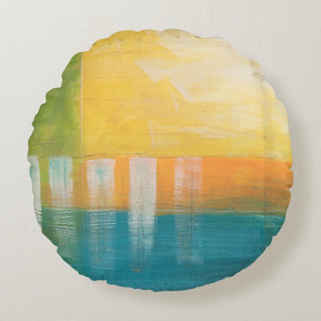 Coussins Ronds Champs Citrus I (Devant)