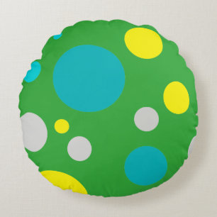 Coussins Ronds Chanceux bulles colorées
