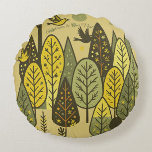 Coussins Ronds Chanson nordique en bois de mousse