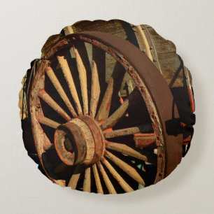 Coussins Ronds Chariot antique de train de mulet