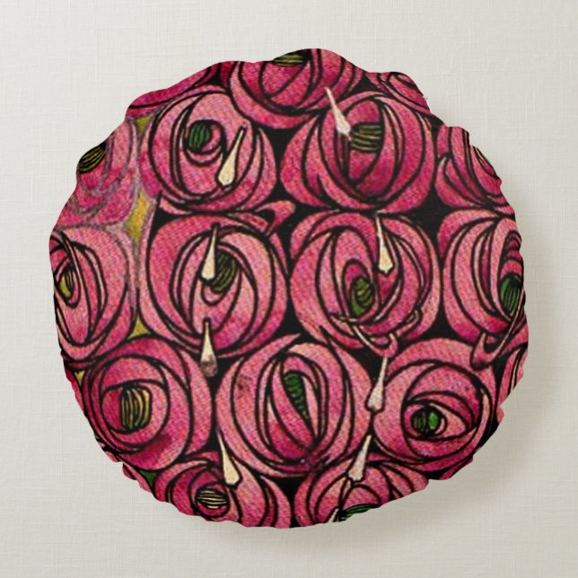 Coussins Ronds Charles Mackintosh, Rose (Dos)