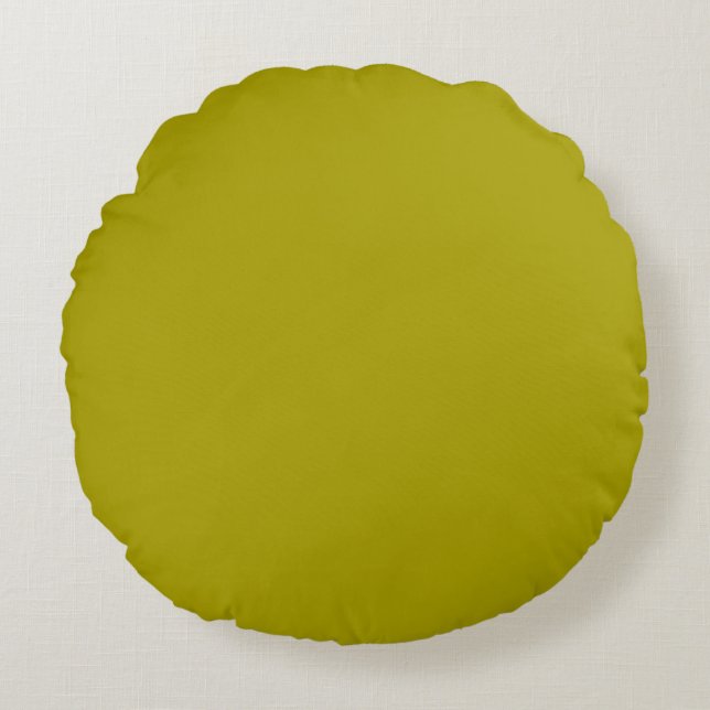 Coussins Ronds Chartreuse solide Pop vert de couleur (Devant)