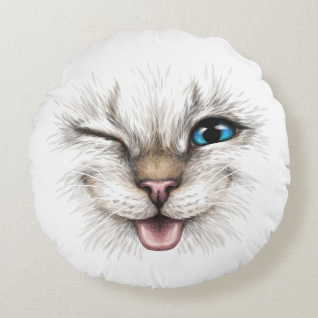 Coussins Ronds Chat (Devant)