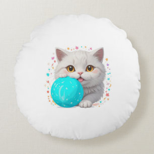 Coussins Ronds chat mignon