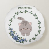 Coussins Ronds Chat mignon (Dos)