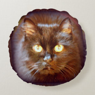 Coussins Ronds chat noir