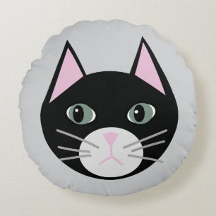 Coussins Ronds Chat noir
