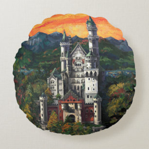 Coussins Ronds Château Schloss Neuschwanstein