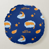 Coussins Ronds Chatte endormi sur un nuage, rêves doux (Devant)