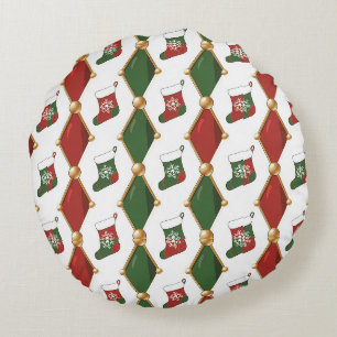 Coussins Ronds Chaussette de Noël