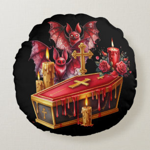 Coussins Ronds Chauves-souris vampires
