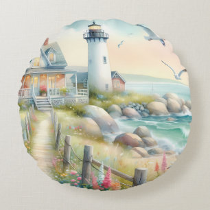 Coussins Ronds Chemin vers le Cottage Littoral au Phare