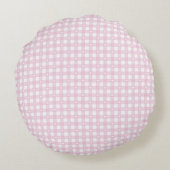 Coussins Ronds Chèques Pastel Rose (Dos)