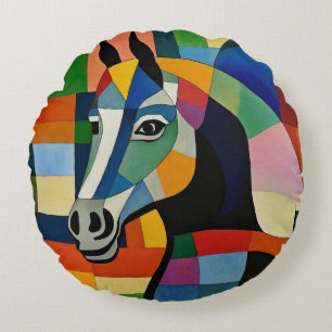 Coussins Ronds Cheval des couleurs