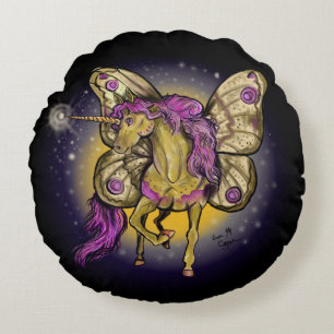 Coussins Ronds Cheval Fairy Empereur jaune