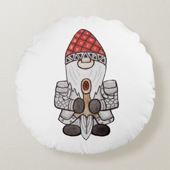 Coussins Ronds Chevalier guerrier Gnome (Devant)