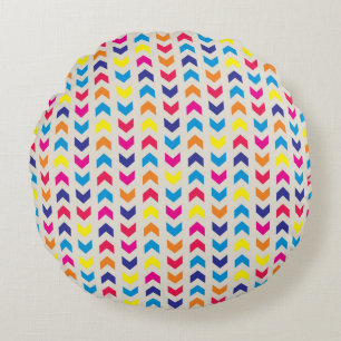 Coussins Ronds Chevron aztèque coloré