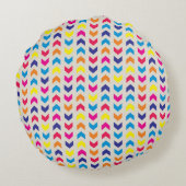 Coussins Ronds Chevron aztèque coloré (Dos)