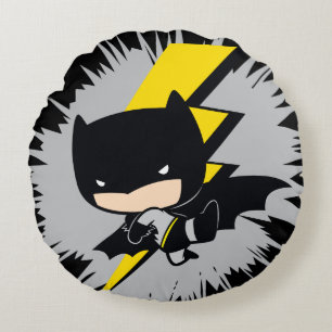 Coussins Ronds Chibi Batman Lightning Kick