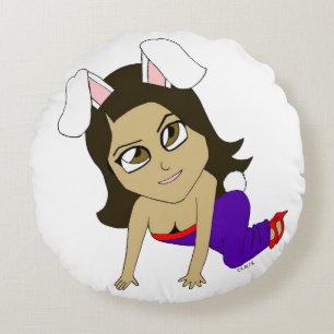 Coussins Ronds chibi bunnygirl