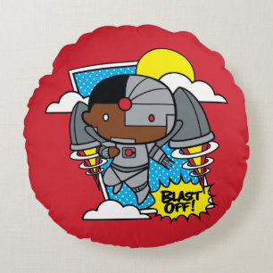 Coussins Ronds Chibi Cyborg S'Est Éteint !