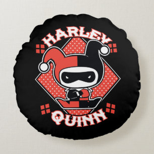 Coussins Ronds Chibi Harley Quinn Splits