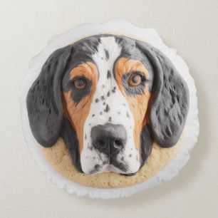 Coussins Ronds Chien Bluetick Coonhound Inspiré 3D
